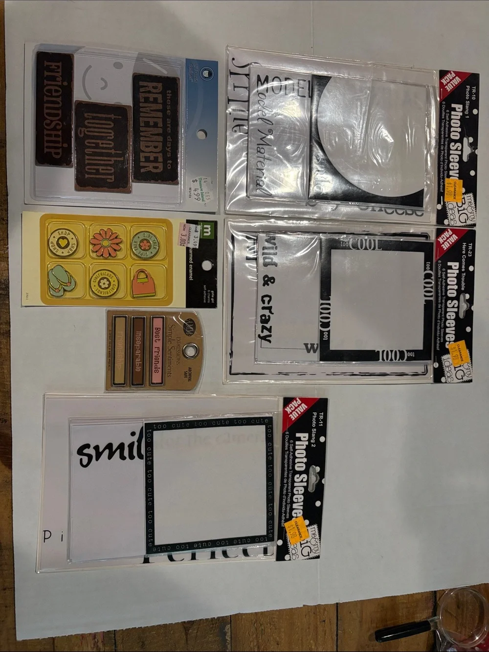 Scrapbooking Photo Sleeve & Sticker Craft Pack — lot 6